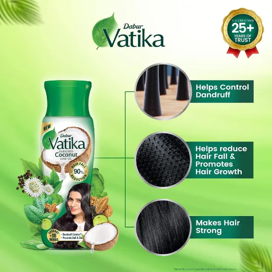 Dabur Vatika Enriched Coconut Hair Oil - 450ml యొక్క చిత్రం