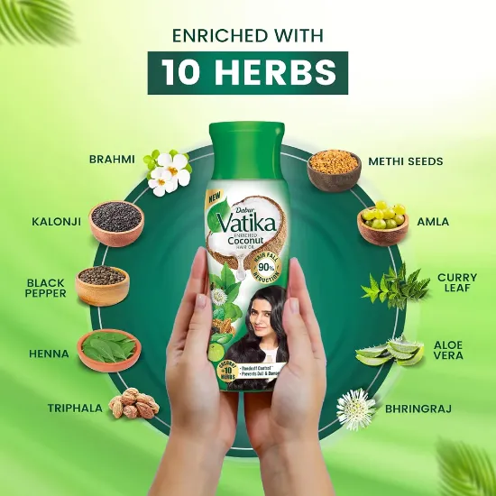 Dabur Vatika Enriched Coconut Hair Oil - 450ml యొక్క చిత్రం