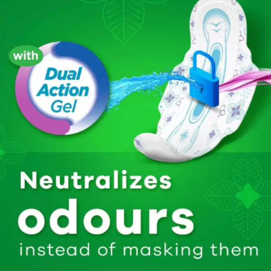 విస్పర్ అల్ట్రా హైజీన్ మరియు కంఫర్ట్ శానిటరీ నాప్కిన్స్ విత్ సాఫ్ట్ వింగ్స్ (XL+) - 44+4 ప్యాడ్‌ల ప్యాక్ యొక్క చిత్రం