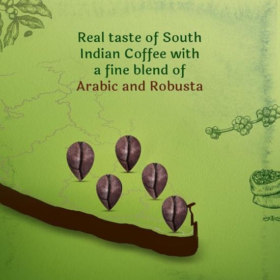 బ్రూ ఇన్‌స్టంట్ | సౌత్ ఇండియన్ ప్లాంటేషన్స్ నుండి సుగంధ కాఫీ | రోబస్టా & అరబికా బీన్స్ ప్రీమియం బ్లెండ్ 100 గ్రాముల బ్యాగ్ యొక్క చిత్రం