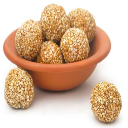 తెల్ల నువ్వుల లడ్డు, 100 గ్రా పౌచ్ యొక్క చిత్రం