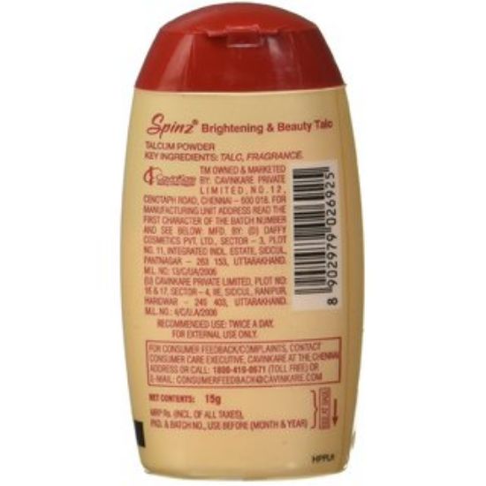 స్పిన్జ్ బిబి టాల్క్ ఇన్‌స్టంట్ గ్లో కవర్ స్పాట్స్ బ్లెమిషెస్ యొక్క చిత్రం