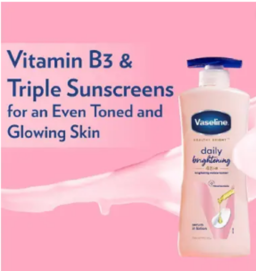 వాసెలిన్ హెల్తీ బ్రైట్ డైలీ బ్రైటెనింగ్ బాడీ లోషన్ (90 మి.లీ) యొక్క చిత్రం