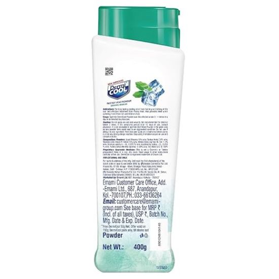 డెర్మీ కూల్ ప్రిక్లీ హీట్ పౌడర్ మెంథాల్ రెగ్యులర్ ( (150g+60 g) యొక్క చిత్రం