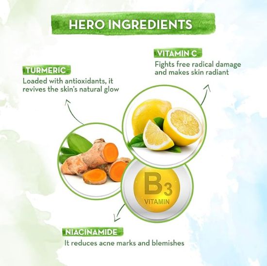 మామఎర్త్ విటమిన్ సి డైలీ గ్లో సన్‌స్క్రీన్ విత్ విటమిన్ సి & పసుపు 50 గ్రా యొక్క చిత్రం