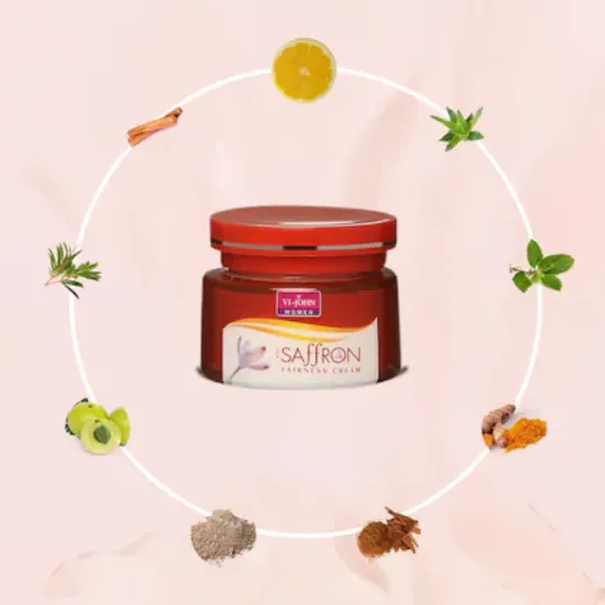 అసమాన చర్మపు రంగు మరియు పునరుజ్జీవన చర్మానికి VI -JOHN అడ్వాన్స్‌డ్ సాఫ్రాన్ ఫెయిర్‌నెస్ క్రీమ్ | రేడియంట్ గ్లో మరియు డార్క్ స్పాట్స్ (ఆల్ టైప్ స్కిన్) కోసం కెమికల్ ఫ్రీ ఫేస్ క్రీమ్ 50G యొక్క చిత్రం