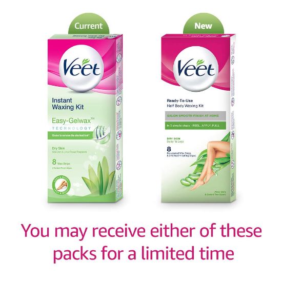 పొడి చర్మం కోసం వీట్ ఫుల్ బాడీ వ్యాక్సింగ్ కిట్ - 8 స్ట్రిప్స్ - పాత ఫార్ములేషన్ యొక్క చిత్రం