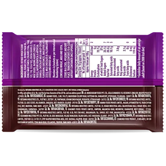 బ్రిటానియా ది ఒరిజినల్ బోర్బన్ క్రీం బిస్కట్ - చాక్లెట్ తో, 50 గ్రా పౌచ్ యొక్క చిత్రం