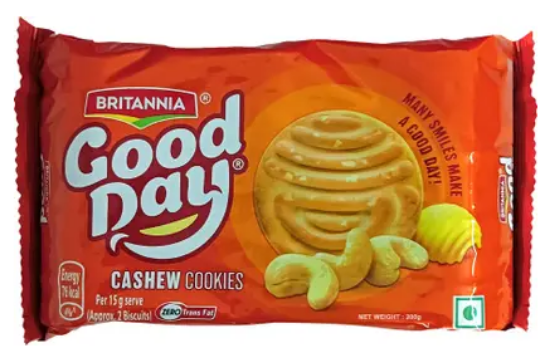 బ్రిటానియా గుడ్ డే కాజు కుకీస్ బిస్కట్ (కుకీ) (200 గ్రా) యొక్క చిత్రం