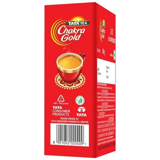 టాటా టీ చక్ర గోల్డ్ | దీర్ఘకాలం ఉండే రుచి కలిగిన బలమైన టీ | బ్లాక్ టీ, 250 గ్రాములు యొక్క చిత్రం