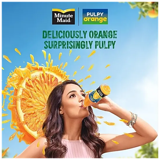 మినిట్ మెయిడ్ మినిట్ మెయిడ్ పల్పీ ఆరెంజ్ జ్యూస్ - రెడీ-టు-సర్వ్ ఫ్రూట్ డ్రింక్, 200మి.లీ. పిఇటి బాటిల్ యొక్క చిత్రం