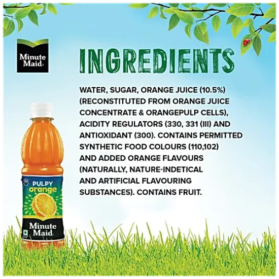 మినిట్ మెయిడ్ మినిట్ మెయిడ్ పల్పీ ఆరెంజ్ జ్యూస్ - రెడీ-టు-సర్వ్ ఫ్రూట్ డ్రింక్, 200మి.లీ. పిఇటి బాటిల్ యొక్క చిత్రం