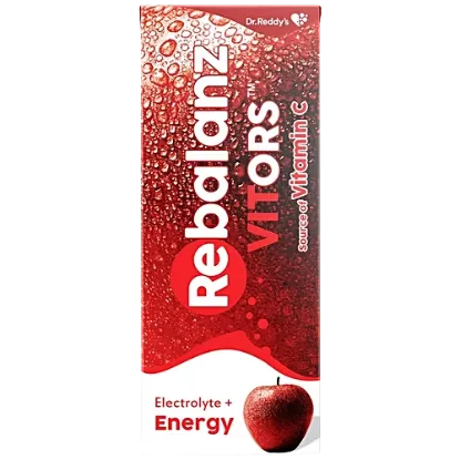 డాక్టర్ రెడ్డీస్ రెబాలన్జ్ విటర్స్ - ఎలక్ట్రోలైట్ & మినరల్-రిచ్ ORS డ్రింక్, శక్తిని అందిస్తుంది, హైడ్రేటెడ్ గా ఉంచుతుంది, ఆపిల్ ఫ్లేవర్, 200 మి.లీ. యొక్క చిత్రం