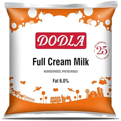 డోడ్లా ఫుల్ క్రీమ్ మిల్క్, 500 మి.లీ. పౌచ్ యొక్క చిత్రం