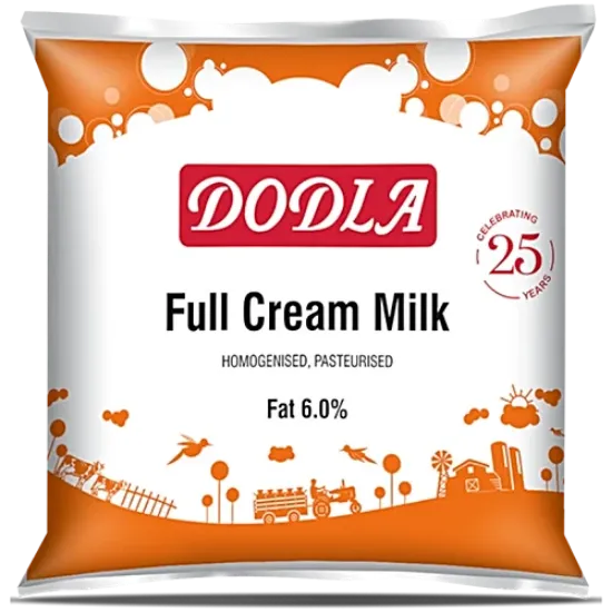 డోడ్లా ఫుల్ క్రీమ్ మిల్క్, 500 మి.లీ. పౌచ్ యొక్క చిత్రం