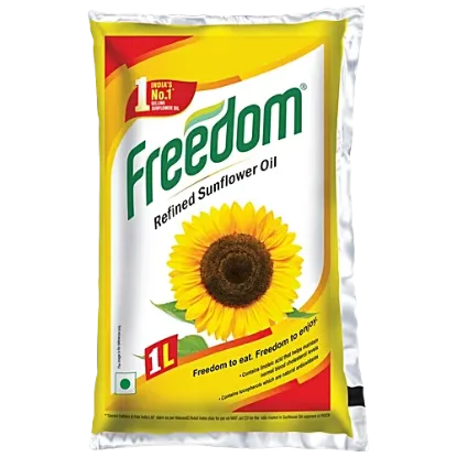 ఫ్రీడమ్ రిఫైన్డ్ సన్‌ఫ్లవర్ ఆయిల్, 1 L పర్సు యొక్క చిత్రం