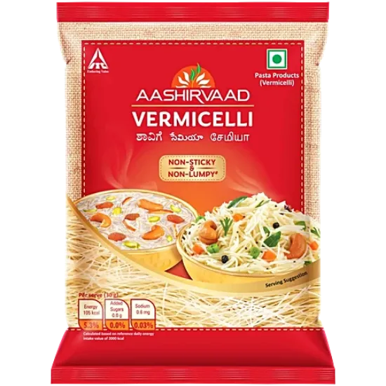 ఆశీర్వాద వెర్మిసెల్లి, గోధుమలతో తయారు చేయబడింది, మైదా లేదు, 400 గ్రా యొక్క చిత్రం