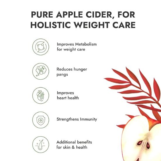 కపిరా బరువు వారీ ఆహారాలు-ఆపిల్ సైడర్ వెనిగర్-500ml యొక్క చిత్రం