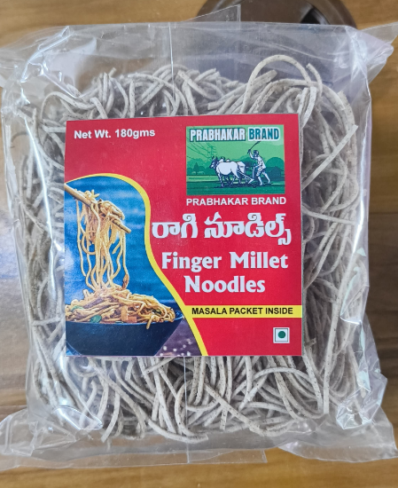 ప్రభాకర్ బ్రాండ్ ఫింగర్ మిల్లెట్ నూడుల్స్-180గ్రా యొక్క చిత్రం