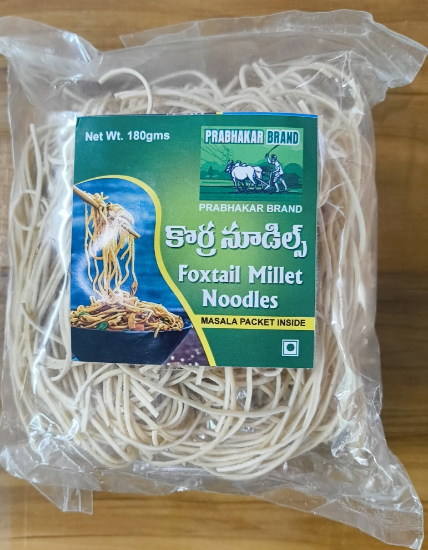 ప్రభాకర్ బ్రాండ్ ఫాక్స్‌టైల్ మిల్లెట్ నూడుల్స్-180గ్రా యొక్క చిత్రం