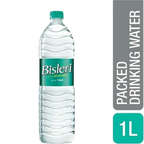 బిస్లరీ ప్యాకేజ్డ్ డ్రింకింగ్ వాటర్ - అదనపు ఖనిజాలతో, 1 లీటర్ బాటిల్ యొక్క చిత్రం