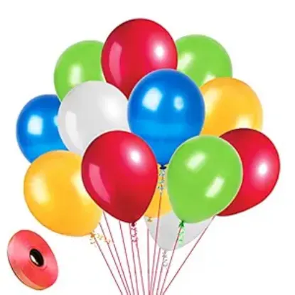పుట్టినరోజు కోసం పార్టీ ప్రాప్జ్ మల్టీకలర్ బెలూన్లు - 51 పీసెస్ అసోర్టెడ్ బిగ్ ప్యాకెట్ | పిల్లల కోసం రంగురంగుల బెలూన్లు, అలంకరణలు | కార్టూన్ డిజైన్లు యొక్క చిత్రం