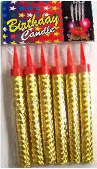 పుట్టినరోజు శుభాకాంక్షలు & వార్షికోత్సవ శుభాకాంక్షలు స్పార్కిల్ కాక్ క్యాండిల్ ప్యాక్ ఆఫ్  (1 ముక్క) యొక్క చిత్రం