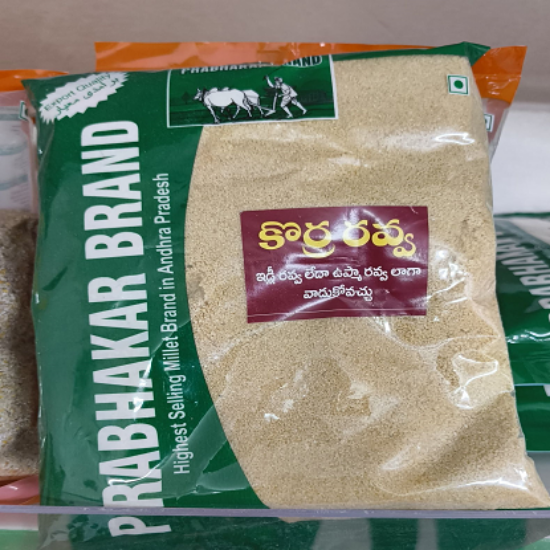 ప్రభాకర్ బ్రాండ్ ఫాక్స్‌టైల్ మిల్లెట్ రవ్వ-500గ్రా యొక్క చిత్రం