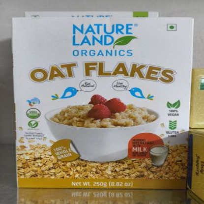 ప్రకృతి భూమి ఆర్గానిక్స్, వోట్ రేకులు నికర wt-250g యొక్క చిత్రం