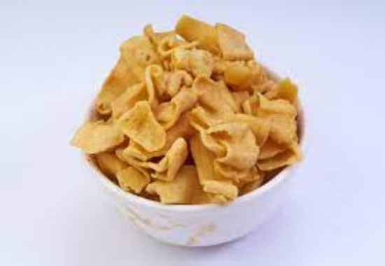 సాంప్రదాయ క్రిస్పీ ఎల్లో రిబ్బన్ స్నాక్స్ - శనగపిండి & సుగంధ ద్రవ్యాలతో తయారు చేసిన అసలైన దక్షిణ భారత రిబ్బన్ మురుక్కు (200 గ్రాములు) యొక్క చిత్రం