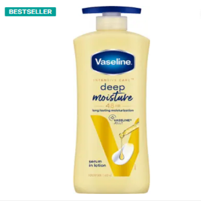వాసెలిన్ ఇంటెన్సివ్ కేర్ డీప్ నూరిషింగ్ బాడీ లోషన్ మాయిశ్చర్ ఫర్ డ్రై స్కిన్స్ (600 మి.లీ) యొక్క చిత్రం