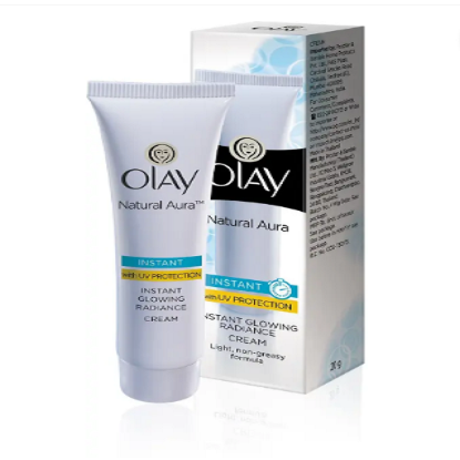 విటమిన్ B3, ప్రో B5, E మరియు UV ప్రొటెక్షన్ కలిగిన OLAY నేచురల్ ఆరా రేడియన్స్ క్రీమ్ (20 గ్రా) యొక్క చిత్రం