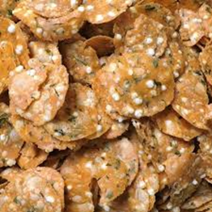 సగ్గు బియ్యం చెక్కలు - సగ్గు & సాంప్రదాయ ఇంటిలో తయారు చేసిన రుచితో తయారు చేయబడిన క్రిస్పీ సౌత్ ఇండియన్ రైస్ క్రాకర్స్ (250gm) యొక్క చిత్రం