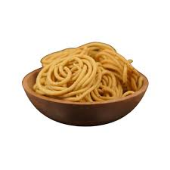 జంతికలు - బియ్యం పిండి & అసలైన ఇంట్లో తయారుచేసిన రుచితో తయారు చేయబడిన సాంప్రదాయ దక్షిణ భారత క్రిస్పీ మురుక్కు స్నాక్ (200 గ్రాములు). యొక్క చిత్రం