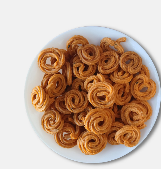 స్పెషల్ మసాలా చక్రం – కారంగా & క్రిస్పీ సౌత్ ఇండియన్ రింగ్ మురుక్కు స్నాక్ (200గ్రామ్) ఇంట్లో తయారుచేసిన అసలైన రుచితో. యొక్క చిత్రం