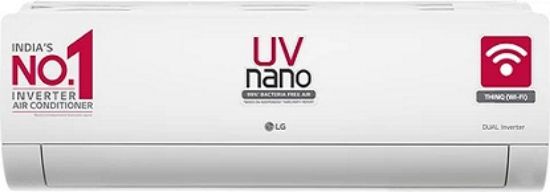 LG AI కన్వర్టిబుల్ 6-ఇన్-1 కూలింగ్ 2023 మోడల్ 1.5 టన్ 5 స్టార్ స్ప్లిట్ ఇన్వర్టర్ UV నానో, 4 వే స్వింగ్, యాంటీ-వైరస్ ప్రొటెక్షన్ AC తో HD ఫిల్టర్ - తెలుపు (RS-Q19UWZE, కాపర్ కండెన్సర్) యొక్క చిత్రం