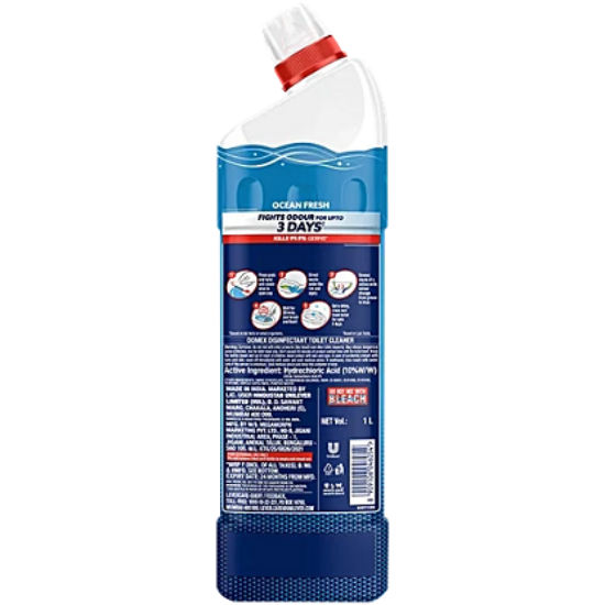 డోమెక్స్ ఓషన్ ఫ్రెష్ డిస్ఇన్ఫెక్టెంట్ టాయిలెట్ క్లీనర్, 1 లీటర్ యొక్క చిత్రం