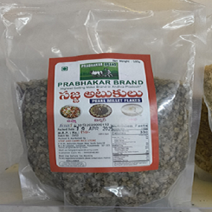 ప్రభాకర్ బ్రాండ్ పెర్ల్ మిల్లెట్ ఫ్లేక్స్-500gms యొక్క చిత్రం