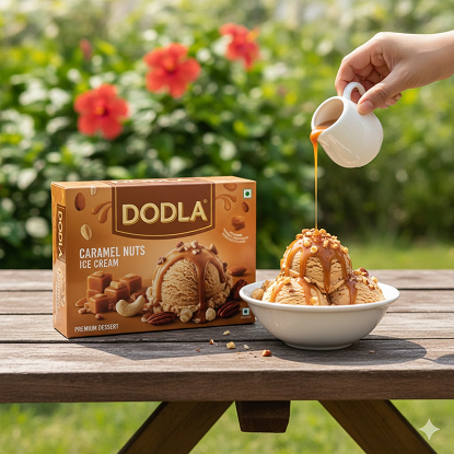 కారామెల్ నట్స్ ఐస్ క్రీమ్ ఫ్యామిలీ ప్యాక్ 700ml యొక్క చిత్రం