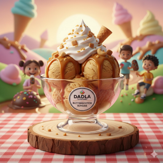 బటర్‌స్కోచ్ సండే ఐస్ క్రీమ్ యొక్క చిత్రం