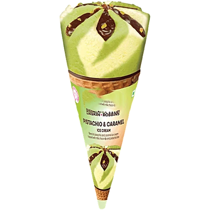 బాస్కిన్ రాబిన్స్ పిస్తా & కారామెల్ కోన్ ఐస్ క్రీమ్, 50 మి.లీ యొక్క చిత్రం