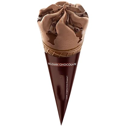 బెల్జియన్ చాక్లెట్ కోన్ ఐస్ క్రీమ్, 110 మి.లీ యొక్క చిత్రం