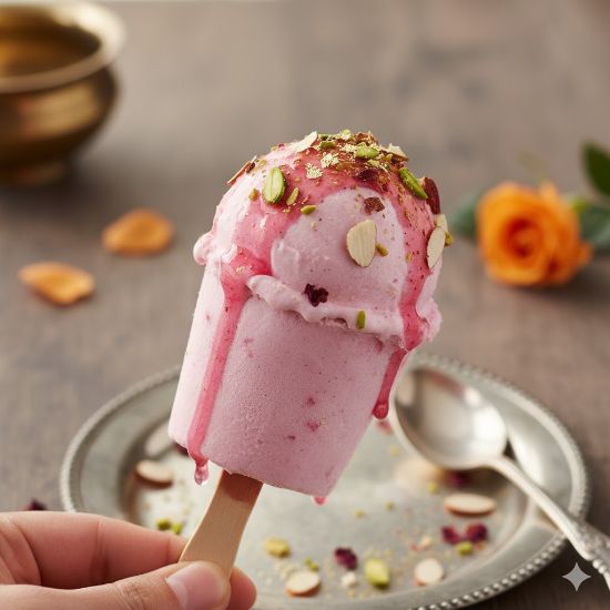 దోడ్లా రోజ్ కుల్ఫీ ఐస్ క్రీం యొక్క చిత్రం